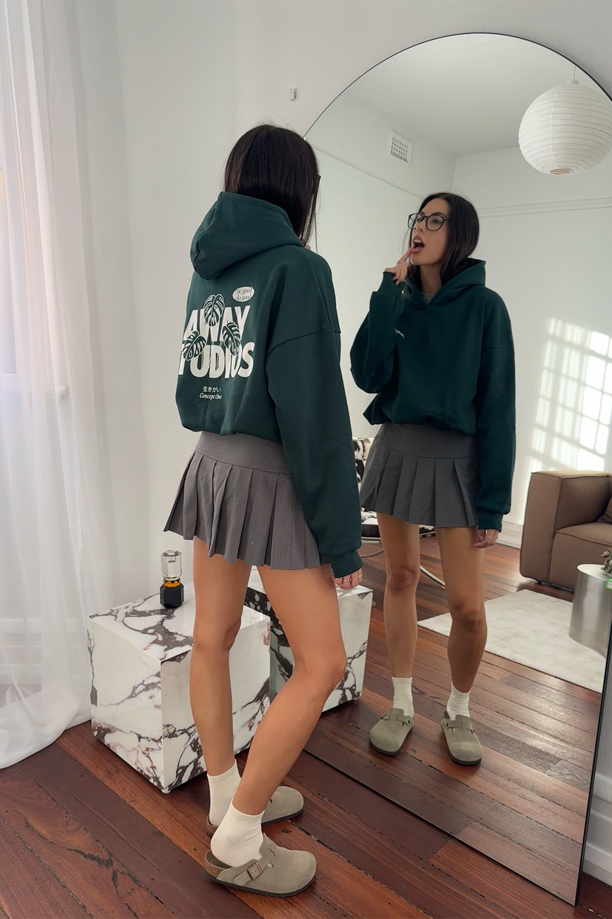 The Monstera Hood - Forest Green