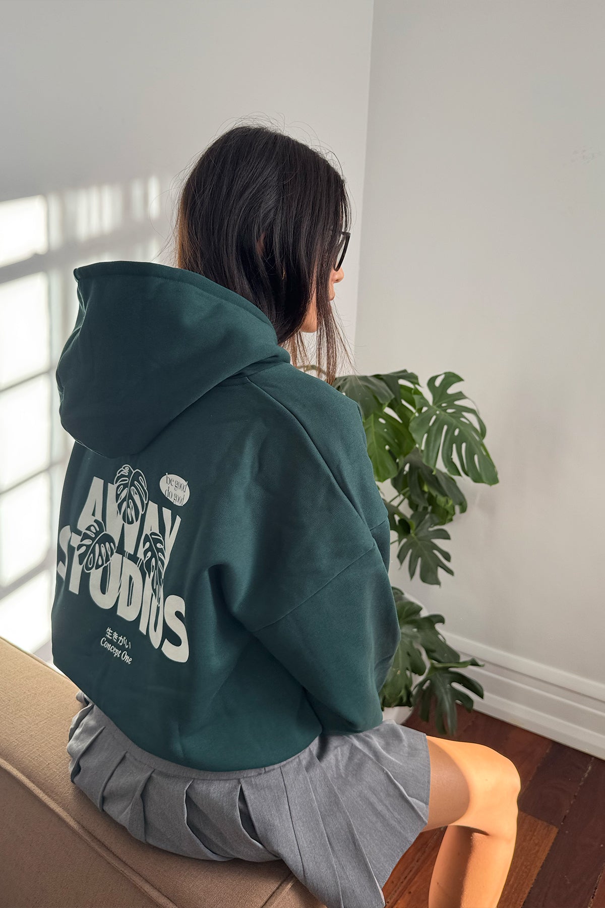 The Monstera Hood - Forest Green