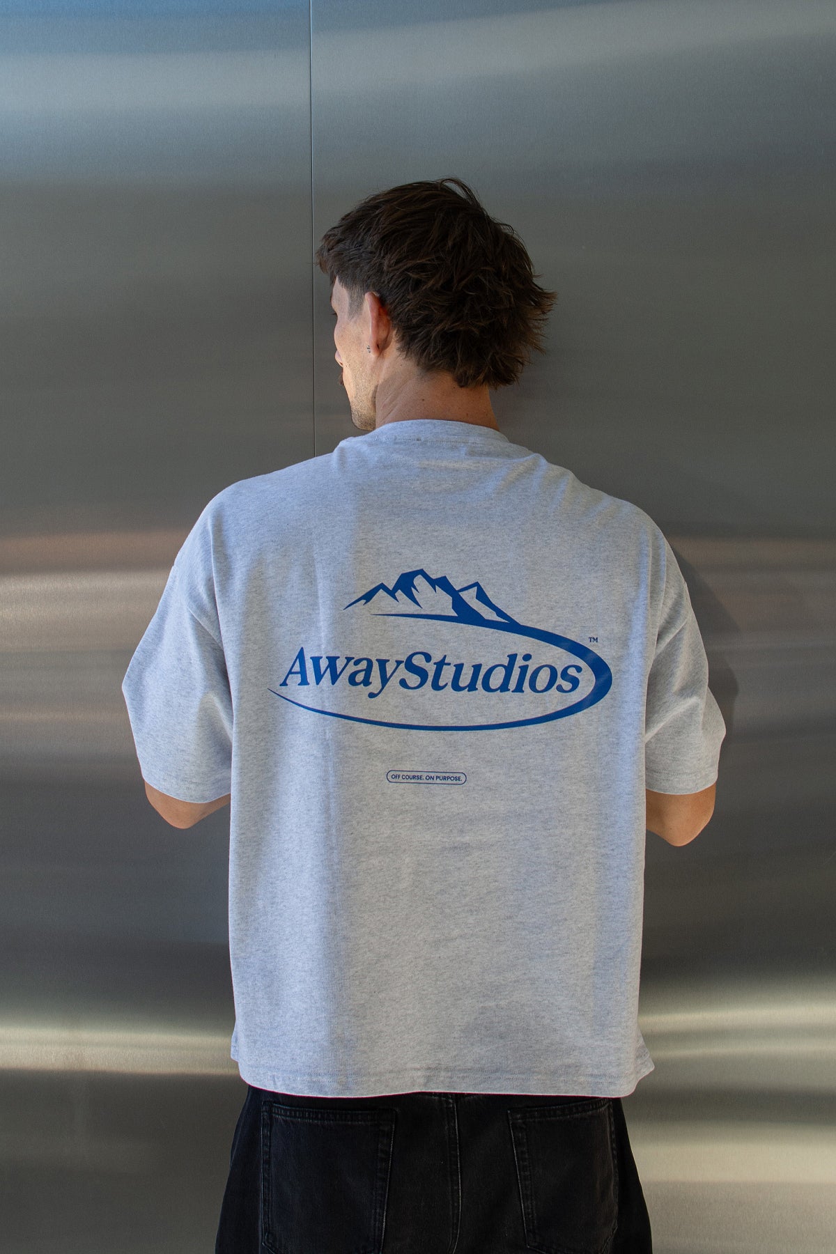 The Off Course Tee - Light Grey Marl
