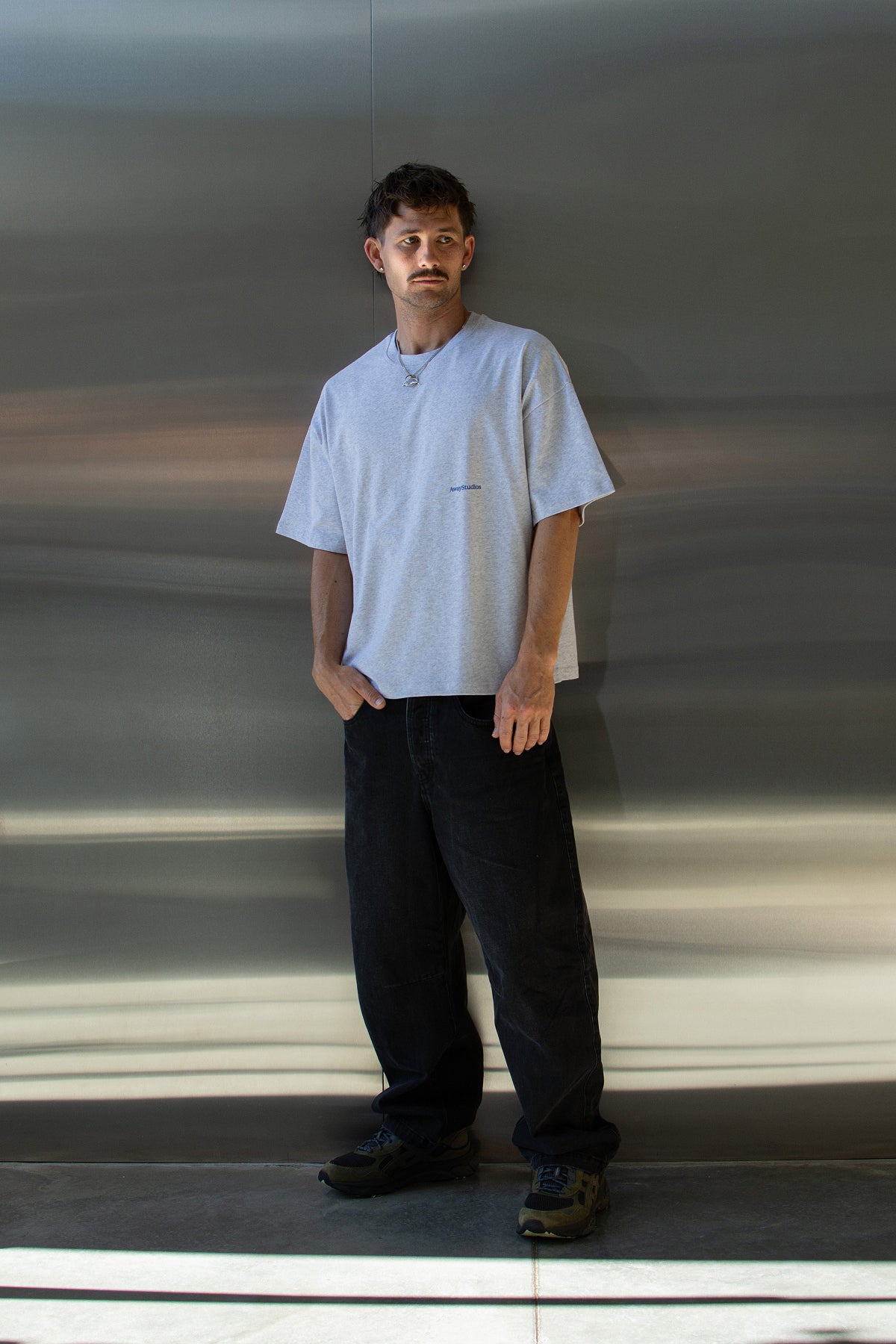 The Off Course Tee - Light Grey Marl